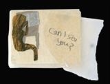 Can I see you? by Alice Leach, Painting, Collage