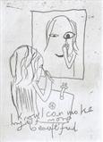 I know I can make myself more beautiful by Alice Leach, Artist Print, Etching