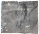 Songbird  VI by Alice Leach, Painting, Mixed Media on paper