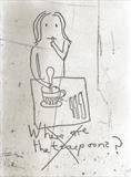 Where are the teaspoons? by Alice Leach, Artist Print, Etching