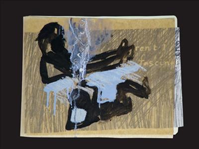 Aren't I fascinating? by Alice Leach, Painting, Mixed Media on paper