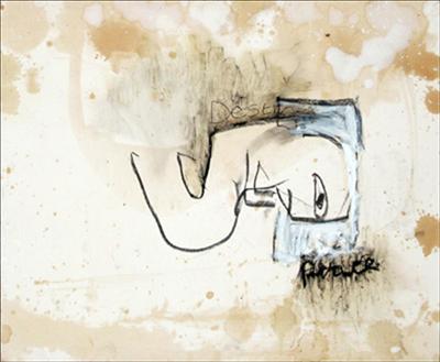 Destroy peace by Alice Leach, Painting, Oil stick & graphite on gesso on board