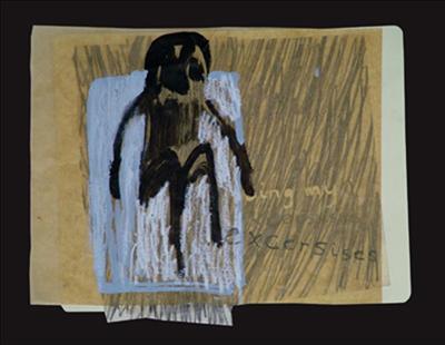 Doing my excersises by Alice Leach, Painting, Mixed Media on paper
