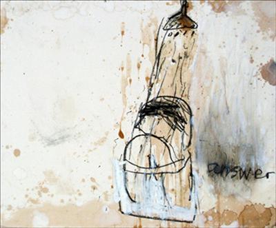 Finding an answer by Alice Leach, Painting, Oil stick & graphite on gesso on board