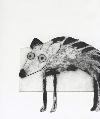 I dream of a dark, stripy stranger by Alice Leach, Artist Print, Collagraph