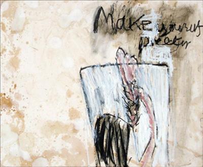 Make yourself pretty by Alice Leach, Painting, Oil stick & graphite on gesso on board
