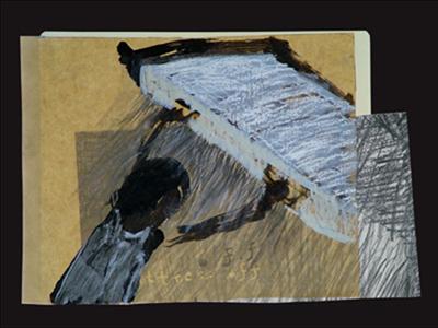 Mattress off by Alice Leach, Painting, Mixed Media on paper