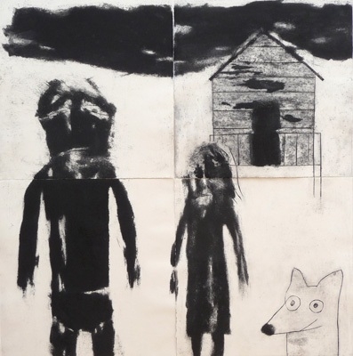 Mr and Mrs Basic by Alice Leach, Artist Print, Collagraph
