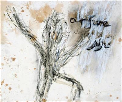 Our fate decided by JuJu by Alice Leach, Painting, Oil stick & graphite on gesso on board