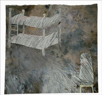 When you're not here by Alice Leach, Painting, Mixed Media on paper