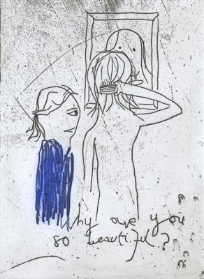 Why are you so beautiful? by Alice Leach, Artist Print, Etching